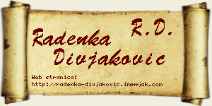 Radenka Divjaković vizit kartica